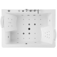 Wanna wolnostojąca Calma z hydromasażem 170 x 120 białe tło
