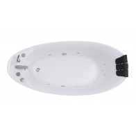 Wanna wolnostojąca Cannea z hydromasażem 170x84 Wanna wolnostojąca Silentia z hydromasażem 170x80 biale tło
