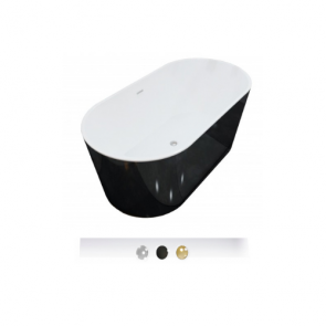 BRAIDER Wanna wolnostojąca ALTARIA 160 cm. Czarno - biała