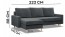 Narożnik Bona 223 x 140 rysunek techniczny