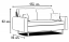 Sofa LARYSA 152 x 92. wymiary 1