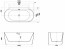 rys.tech. 150 akrylowa wanna wolnostojąca przyścienna Restia Oval 