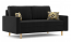 Sofa LARYSA 152 x 92. czarny z boku