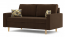 Sofa LARYSA 152 x 92. brąz z boku