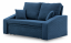 Sofa Róża 148 x 80 z funkcją spania niebieski z boku