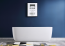Akrylowa wanna wolnostojąca przyścienna biała