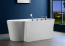 Akrylowa wanna wolnostojąca przyścienna biała Restia Oval 