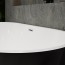 Wanna wolnostojąca owalna Altaria 170x80 biało czarna rys tech